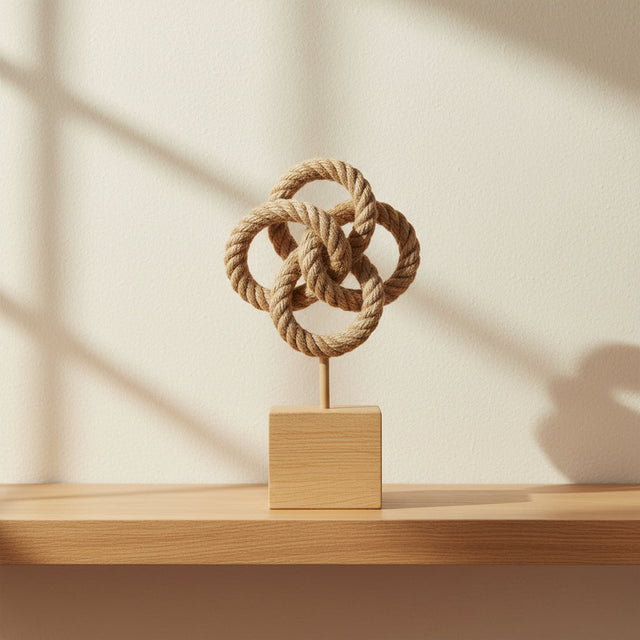 Scultura Nodo — corda di canapa, Kaya Deco