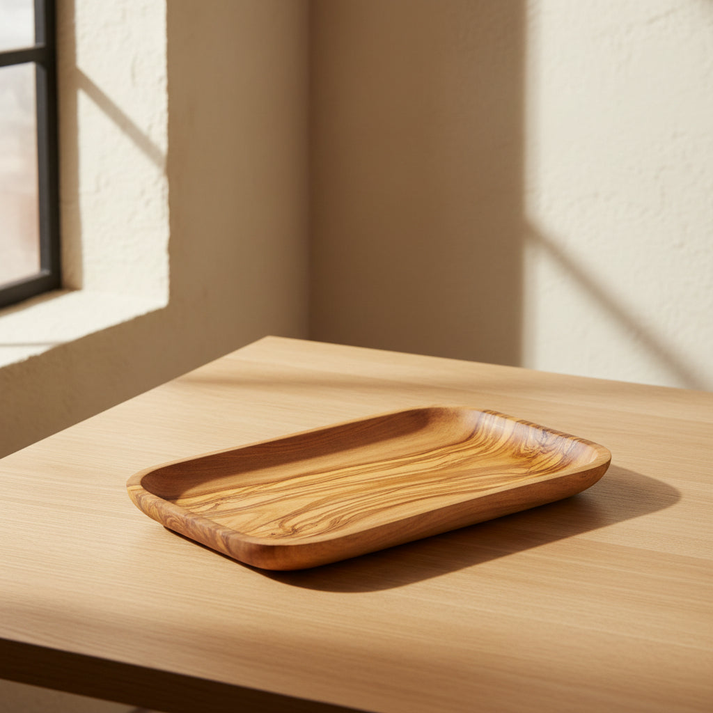 Vassoio Rami — legno d'ulivo, Kaya Deco